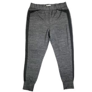 Halston Heritage  Gray Sweatpants Joggers Black Tuxedo Stripe XL
